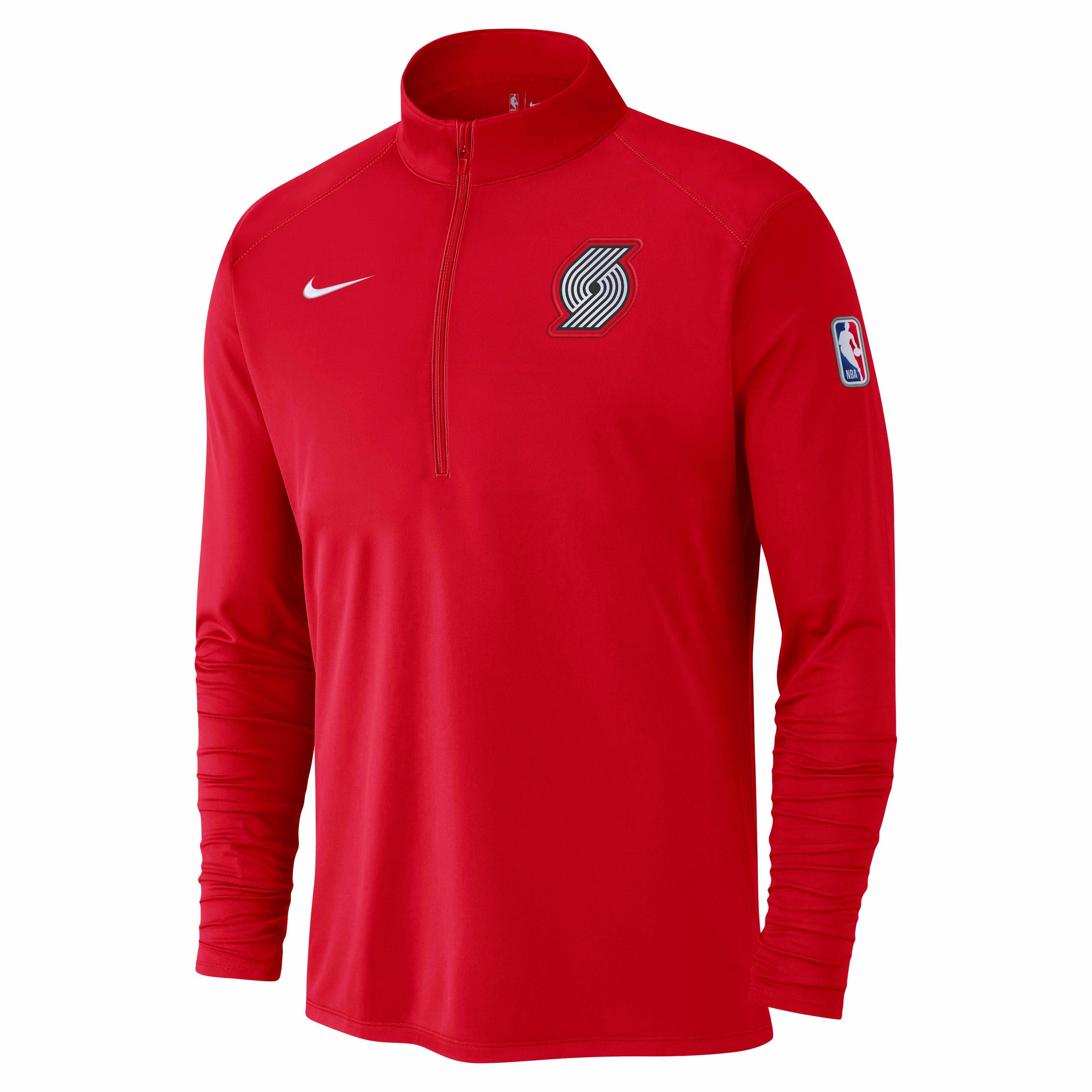 Nike Men's Dri-FIT NBA Portland Trail Blazers 1/2-Zip Long Sleeve CE Top